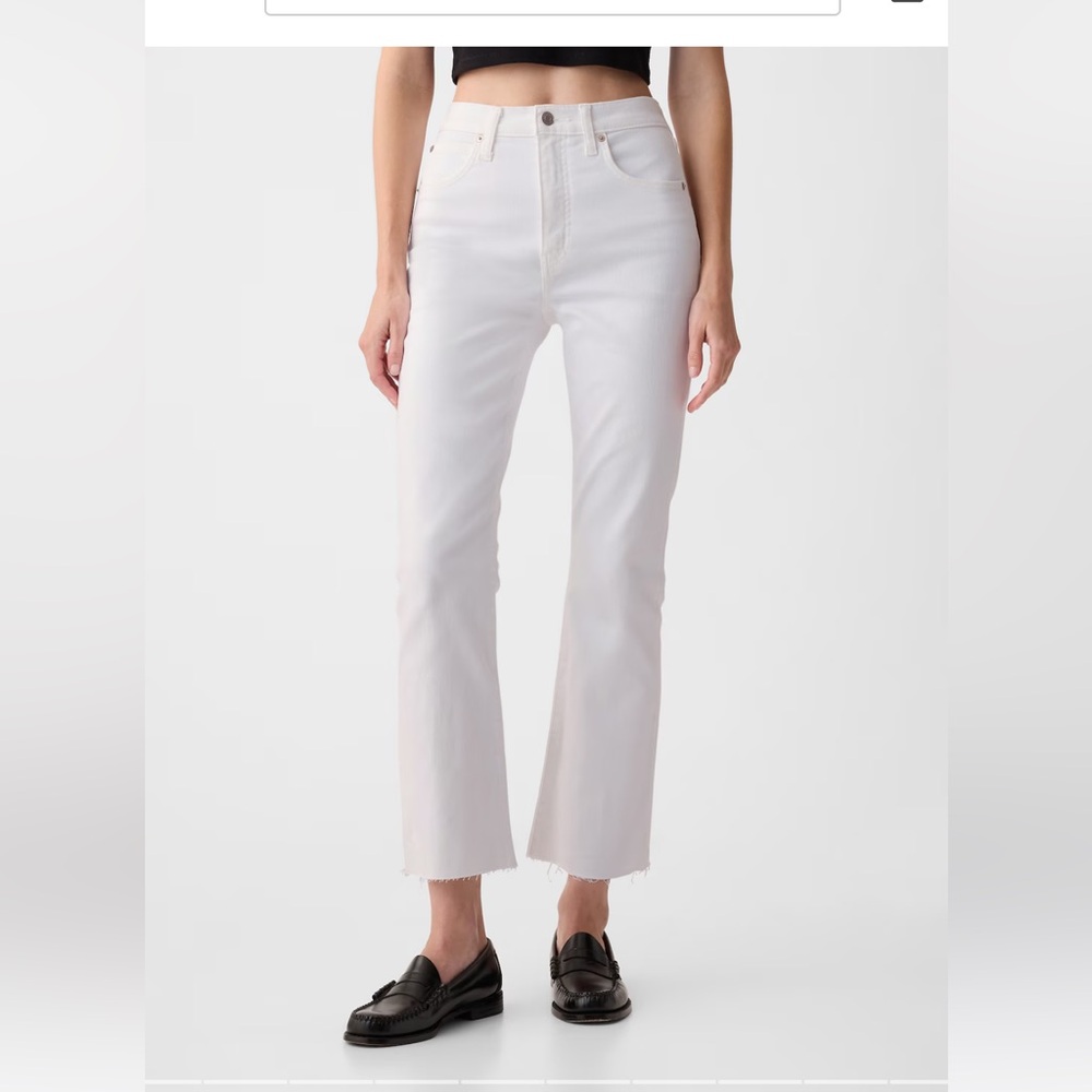NWT Gap white high rise kick fit jeans sz 28